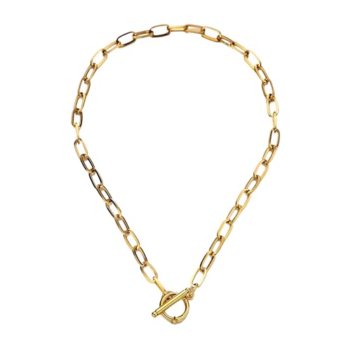 HXFFXHF Girls Schmuck Accessorie Münzkehle Halskette für Frauen, Link Paperclip -Ketten -Vorhängeschloss Anhänger Halskette - Verriegelung und Schlüssel, Herz, Münzkette Anhänger Halskette Halskette HXFFXHF Girls Schmuck Accessorie Münzkehle Halskette für Frauen, Link Paperclip -Ketten -Vorhängeschloss Anhänger Halskette - Verriegelung und Schlüssel, Herz, Münzkette Anhänger Halskette Halskette von HXFFXHF