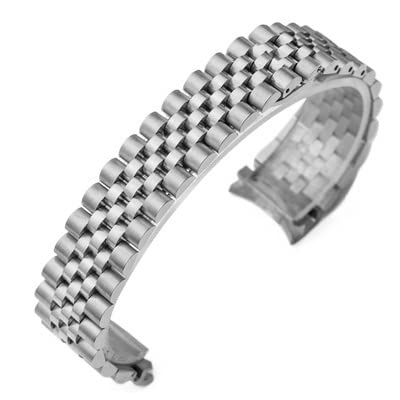 HXFFXHF Klassisches 13 17 20 mm fester Edelstahl -Uhrenband ， für Rolle x Auster Perpetual Datejust Silber Gold Männer Handgelenk Armband von HXFFXHF