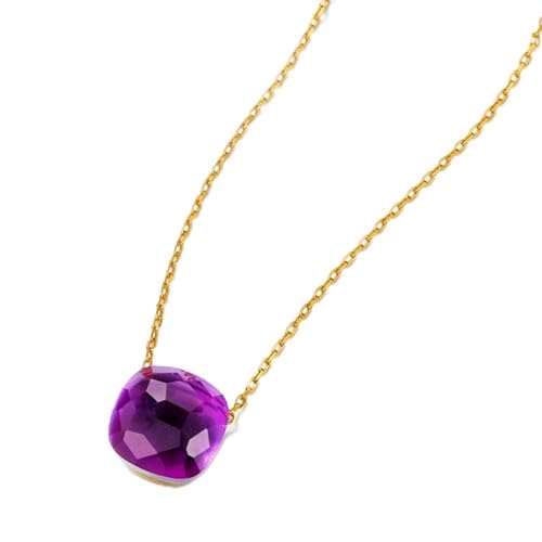 HXFFXHF Kronleuchter massiver Süßigkeiten süße Halskette Frauen synthetischer Edelstein 45 -cm -Kettengeschenke für das neue Jahr Licht von HXFFXHF