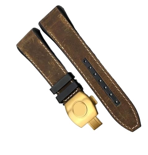 HXFFXHF Kuhladen -Leder -Silikon -Uhrengurt für Franck Muller Uhrenband mit Klappschnalle für Männer Armband von HXFFXHF
