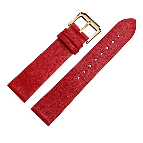 HXFFXHF Leder Uhrengurt für Männer und Frauen -dünne weiche Schnalle -Accessoires dünne Schaltkettenkette (16 mm) von HXFFXHF