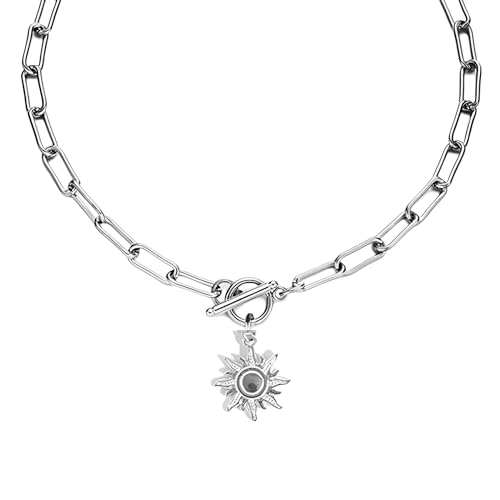 HXFFXHF Mädchen Schmuckzubehör Punk Schalter Anhänger Halsketten Frauen, Unisex dicke Kettenkette Halskette - Vintage -Herz -Charm Choker, OT Toggle Halskette HXFFXHF Mädchen Schmuckzubehör Punk Schalter Anhänger Halsketten Frauen, Unisex dicke Kettenkette Halskette - Vintage -Herz -Charm Choker, OT Toggle Halskette von HXFFXHF