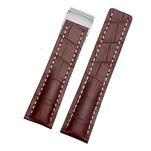 HXFFXHF Sehen Sie sich Band für Breitling Superocean Avenger Navitimer echte echte Leder -Männer Uhren -Accessoires Uhren Bracelet Belt Gürtel von HXFFXHF
