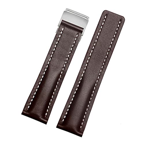 HXFFXHF Sehen Sie sich Band für Breitling Superocean Avenger Navitimer echte echte Leder -Männer Uhren -Accessoires Uhren Bracelet Belt Gürtel von HXFFXHF