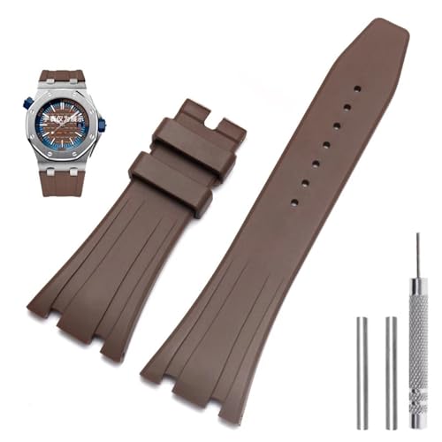 HXFFXHF Silikonuhr -Gurte 26mm 27mm Uhrenband für AP 15400 15202 15500 15703 26470so Royal Oak Offshore Herren Sportgummi -Gummi -Armband von HXFFXHF