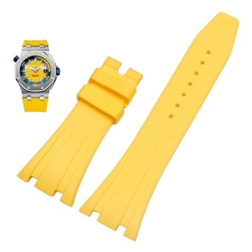 HXFFXHF Silikonuhr -Gurte 26mm 27mm Uhrenband für AP 15400 15202 15500 15703 26470so Royal Oak Offshore Herren Sportgummi -Gummi -Armband von HXFFXHF