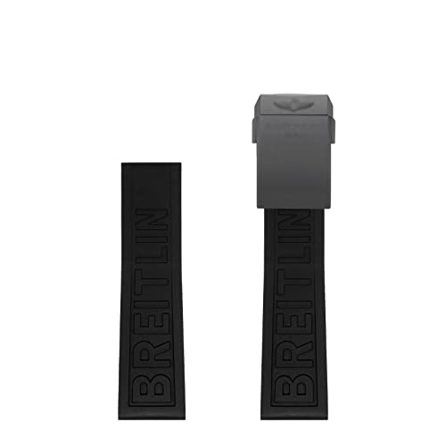 HXFFXHF Uhrenarmband für Breitling 22 mm, 24 mm, Gummi-Uhrenarmband für Avengers Navigtimer World, wasserdicht, weich, schwarz, Taucher, Pro, Gummiarmband mit Schnalle von HXFFXHF