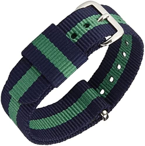 HXFFXHF Uhrengurt Premium Nylon Ersatz Uhren Bänder für Männer und Frauen Mesh Ersatzwache Atmungsaktives D-19mm (Farbe: H, Größe: 17mm) von FXHHXFH