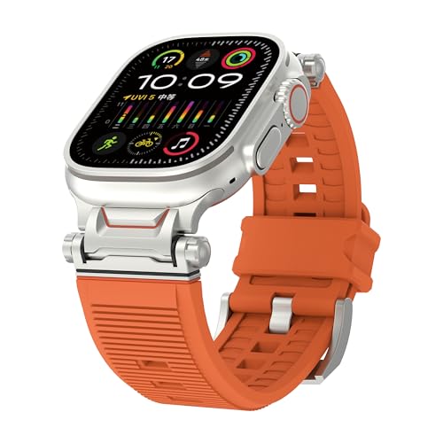 HXFFXHF Watch Band für Uhren Ultra 2 Band 49 mm 46 mm 45 mm 44 mm Männer, robuste Luxus -Silikon -Uhrengurt mit Metallanschluss für iWatch 10 9 8 7 6 5 4 2 1 1 HXFFXHF Watch Band für Uhren Ultra 2 Band 49 mm 46 mm 45 mm 44 mm Männer, robuste Luxus -Silikon -Uhrengurt mit Metallanschluss für iWatch 10 9 8 7 6 5 4 2 1 1 von HXFFXHF