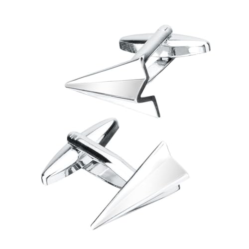 Metall Silberpapier Flugzeugmodell Cufflinks Fighter Model Herren französischer Manschettenstud von HXFFXHF