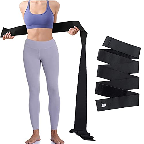 HXHWKEN Waist Trainer Damen Taillentrainer Invisible Bandage Wrap Verstellbarer Taille Trimmer für Frauen für Gym Sport, Schwarz von HXHWKEN