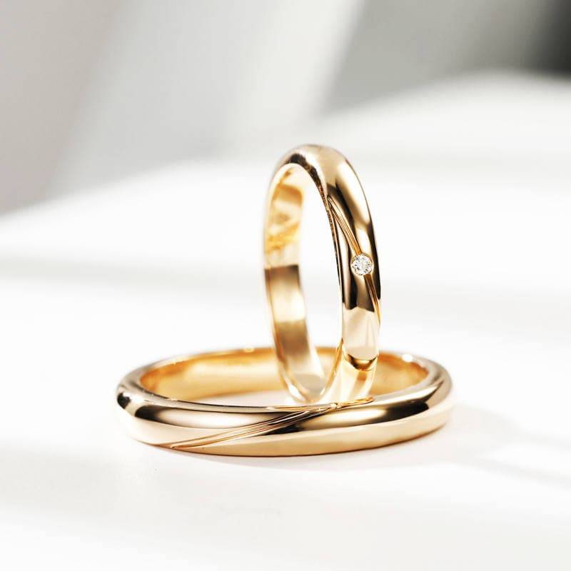 Diamant Eheringe in 18K Gold/Paarring Set/Seine Und Ihre Ringe/Trauringe/Verlobungsringe/Trauringe Diamant Eheringe in 18K Gold/Paarring Set/Seine Und Ihre Ringe/Trauringe/Verlobungsringe/Trauringe von HXJewelry