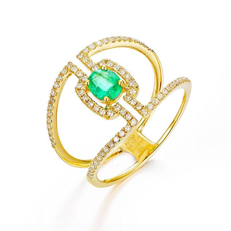 Diamant Grüner Smaragd Ring in Massivem 18K Gold/Einzigartiger Statement Ring/Benutzerdefinierter Feinschmuck/Personalisierung Design/Geschenk Für Diamant Grüner Smaragd Ring in Massivem 18K Gold/Einzigartiger Statement Ring/Benutzerdefinierter Feinschmuck/Personalisierung Design/Geschenk Für von HXJewelry