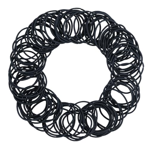 100 Stück elastische Haarbänder, 2 mm dünne Haargummis, kleine elastische Haargummis für Frauen, weiche Haarbänder, Haarbänder, Pferdeschwanzhalter ohne Metall, schwarze Haargummis für Frauen, 100 Stück elastische Haarbänder, 2 mm dünne Haargummis, kleine elastische Haargummis für Frauen, weiche Haarbänder, Haarbänder, Pferdeschwanzhalter ohne Metall, schwarze Haargummis für Frauen, von HXMJIED