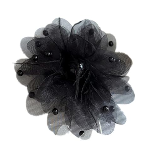 Elegante, leichte Stoffbrosche mit Feder- und Perlendetails, für Hochzeit, Party, Brosche für verschiedene Anlässe von HXNH