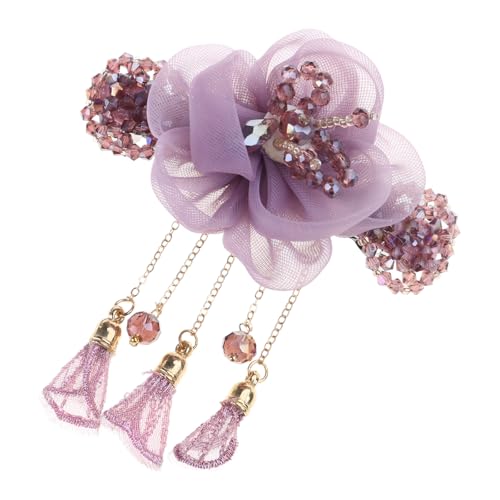 Haarnadel im chinesischen Stil, handgefertigt, Blume, lange Quasten, Frauen-Haarnadel für Pferdeschwänze und verschiedene Frisuren, Hochzeits-Party-Zubehör von HXNH