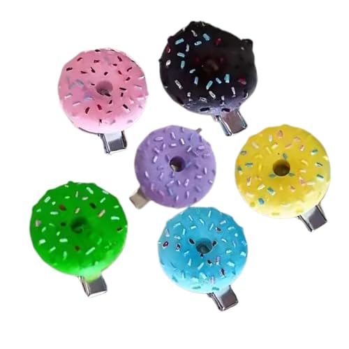 Haarspangen mit verspieltem Bäckerei-Design, rutschfest, bequem zu tragen, für Kinder und Erwachsene, modisches Haar-Accessoire, Bäckerei-Haar-Zubehör-Set, 6 Stück von HXNH