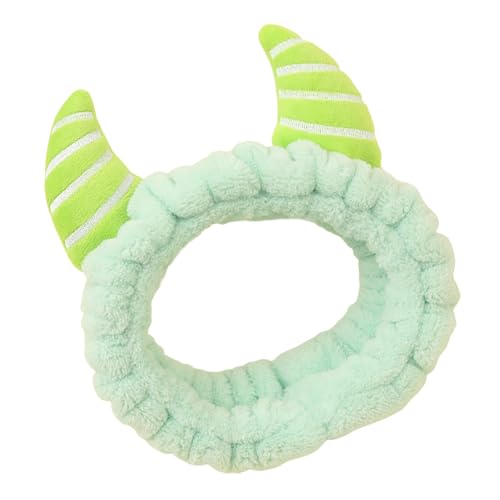 Halloween Teufelshorn Stirnbänder Cosplay Grünes Horn Kopfbedeckung Haarbänder Kopfbedeckung Halloween Haarbänder Geburtstag Party von HXNH