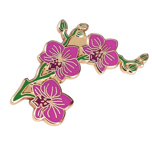 Handgefertigte Orchideen-Brosche, stilvolle Brosche für den täglichen Gebrauch, Metallstruktur, für formelle Veranstaltungen oder den täglichen Gebrauch von HXNH