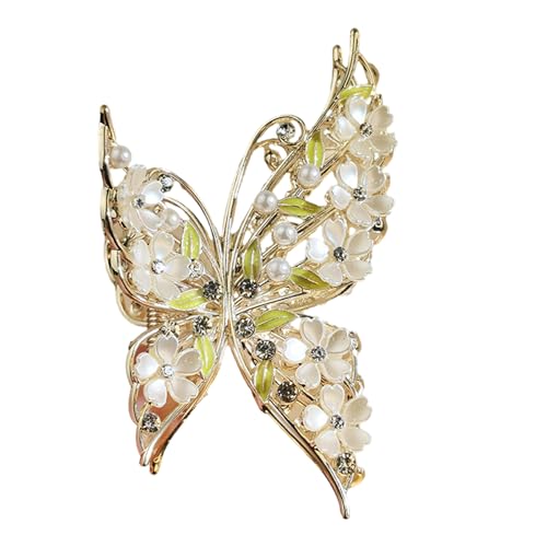 Kompakte Schmetterlings-Haarspangen, elegante Metall-Haardekoration, tragbares Accessoire für Frauen und Mädchen, kompakte Reise-Klauen-Clip Kompakte Schmetterlings-Haarspangen, elegante Metall-Haardekoration, tragbares Accessoire für Frauen und Mädchen, kompakte Reise-Klauen-Clip von HXNH