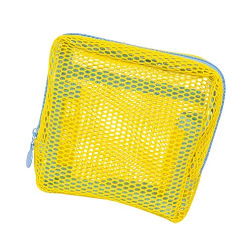 Mehrzweck-Aufbewahrungstasche für Kleinteile, Reise-Kosmetik-Aufbewahrungstaschen, Make-up-Organizer, tragbare Make-up-Tasche mit Reißverschluss, Reise-Kosmetiktasche, Gelbe Farbe., Einheitsgröße von HXNH