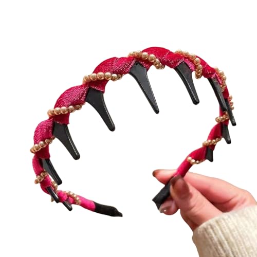 Modische Wellen-Haarspange mit Strass, hohe Bögen, bequeme Passform, Haar-Accessoire für Brauttänze, Party, Nacht, funkelndes Zubehör für Frauen von HXNH