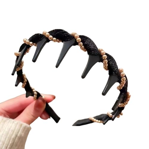 Modische Wellen-Haarspange mit Strass, hohe Bögen, bequeme Passform, Haar-Accessoire für Brauttänze, Party, Nacht, funkelndes Zubehör für Frauen von HXNH