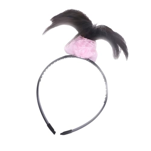 Modisches geflochtenes Kinderhaarteil mit Schleifen, pflegeleicht, Kunsthaarperücke, Accessoire für den täglichen Gebrauch und Partys von HXNH