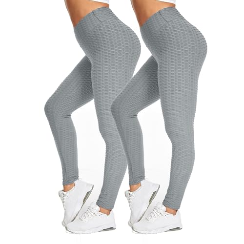 HXRYPG 2er Pack Sport Leggings Damen High Waist Sportleggins Yoga Jogger Leggins Stretch Yogahose Push Up Kompressionsleggins Sporthose Gym Sportleggings Blickdicht Angebote des Tages Heute Grau 3XL HXRYPG 2er Pack Sport Leggings Damen High Waist Sportleggins Yoga Jogger Leggins Stretch Yogahose Push Up Kompressionsleggins Sporthose Gym Sportleggings Blickdicht Angebote des Tages Heute Grau 3XL von HXRYPG