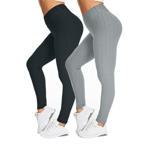 HXRYPG 2er Pack Sport Leggings Damen High Waist Sportleggins Yoga Jogger Leggins Stretch Yogahose Push Up Kompressionsleggins Sporthose Gym Sportleggings Blickdicht Warehouse Deal Schwarz und Grau L HXRYPG 2er Pack Sport Leggings Damen High Waist Sportleggins Yoga Jogger Leggins Stretch Yogahose Push Up Kompressionsleggins Sporthose Gym Sportleggings Blickdicht Warehouse Deal Schwarz und Grau L von HXRYPG