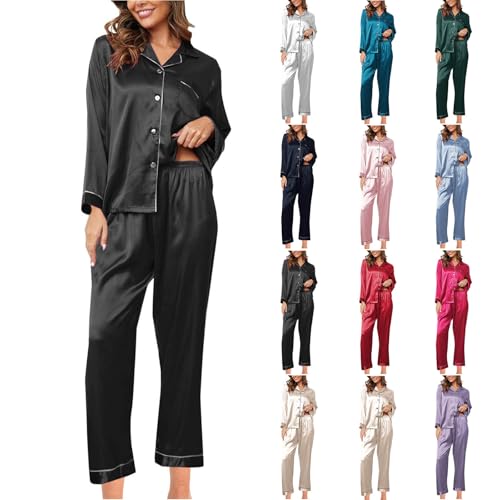 HXRYPG Gutschein Amazon Satin Schlafanzug Damen Lang Pyjama Set Langarm Zweiteiler Hausanzug Loungewear Teenager Mädchen Elegant Seide Nachtwäsche Frauen Pyjamahose Weich Schlafanzüge Schwarz M HXRYPG Gutschein Amazon Satin Schlafanzug Damen Lang Pyjama Set Langarm Zweiteiler Hausanzug Loungewear Teenager Mädchen Elegant Seide Nachtwäsche Frauen Pyjamahose Weich Schlafanzüge Schwarz M von HXRYPG
