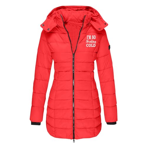 HXRYPG Wintermantel Damen Lang Steppjacke Leicht Daunenjacke Mantel Winter Winterjacke Elegant Puffer Jacke Steppmantel Winterparka Dicker Daunenmantel Damenjacke Kapuzenjacke Warm Gutschein 02 Rot M HXRYPG Wintermantel Damen Lang Steppjacke Leicht Daunenjacke Mantel Winter Winterjacke Elegant Puffer Jacke Steppmantel Winterparka Dicker Daunenmantel Damenjacke Kapuzenjacke Warm Gutschein 02 Rot M von HXRYPG