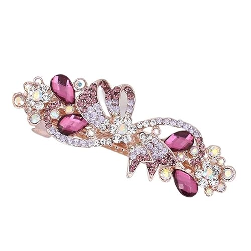 Mode Bunte Frühling Haarnadel Haar Clip for Frauen Damen Kristall Strass Glänzende Braut Schmuck Koreanischen Stil Haarspange (Color : 3) von HXSCOO