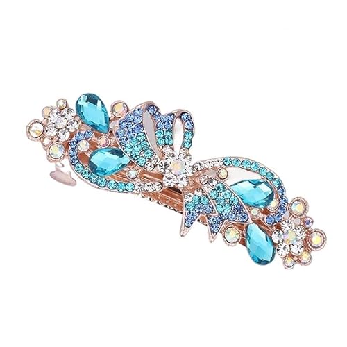 Mode Bunte Frühling Haarnadel Haar Clip for Frauen Damen Kristall Strass Glänzende Braut Schmuck Koreanischen Stil Haarspange (Color : 4) von HXSCOO