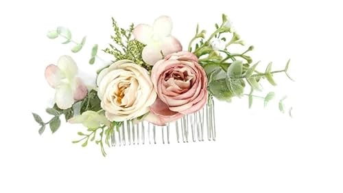 Romantic Headwear Flowers Comb Hair Accessories Bridesmaid Marriage Decorations (Color : 04) von HXSCOO