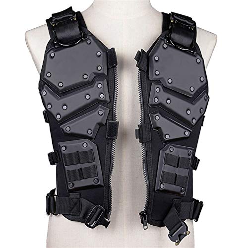 HXSZWJJ Outdoor Jagdweste Spiel Tactical Vest Kampfkörper Black Tan Farbe Rüstung Weste-Weste (Color : Black) von HXSZWJJ