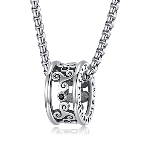 HXWZB Wikinger Triskelion Halskette Sterling Silber Keltische Dreifachspirale Wikinger Triskele Anhänger Wikinger Schmuck für Männer Frauen HXWZB Wikinger Triskelion Halskette Sterling Silber Keltische Dreifachspirale Wikinger Triskele Anhänger Wikinger Schmuck für Männer Frauen von HXWZB