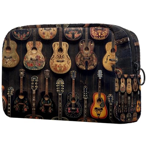 Kosmetiktasche Akustikgitarren-Pattern Reisekosmetiktasche Makeup Organizer Case Für Frauen Kosmetiktasche Akustikgitarren-Pattern Reisekosmetiktasche Makeup Organizer Case Für Frauen von HXYWQA