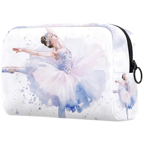 Kosmetiktasche Ballerina-Aquarell Reisekosmetiktasche Makeup Organizer Case Für Frauen von HXYWQA
