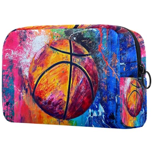Kosmetiktasche Basketball Aquarell Reisekosmetiktasche Makeup Organizer Case Für Frauen Kosmetiktasche Basketball Aquarell Reisekosmetiktasche Makeup Organizer Case Für Frauen von HXYWQA