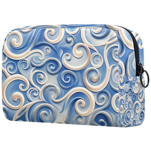 Kosmetiktasche Blaue Wirbel Reisekosmetiktasche Makeup Organizer Case Für Frauen Kosmetiktasche Blaue Wirbel Reisekosmetiktasche Makeup Organizer Case Für Frauen von HXYWQA