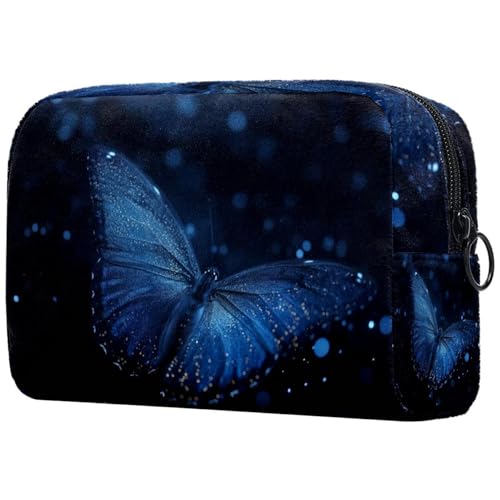 Kosmetiktasche Blauer Schmetterling Reisekosmetiktasche Makeup Organizer Case Für Frauen Kosmetiktasche Blauer Schmetterling Reisekosmetiktasche Makeup Organizer Case Für Frauen von HXYWQA