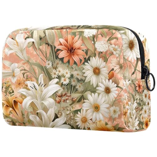 Kosmetiktasche Blühende Blumen Reisekosmetiktasche Makeup Organizer Case Für Frauen Kosmetiktasche Blühende Blumen Reisekosmetiktasche Makeup Organizer Case Für Frauen von HXYWQA