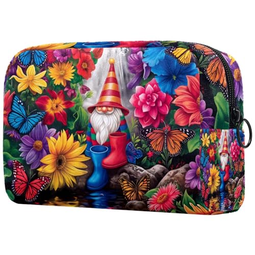 Kosmetiktasche Bunte Blumen Und Schmetterlinge Reisekosmetiktasche Makeup Organizer Case Für Frauen Kosmetiktasche Bunte Blumen Und Schmetterlinge Reisekosmetiktasche Makeup Organizer Case Für Frauen von HXYWQA