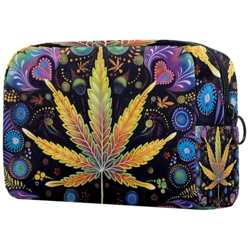 Kosmetiktasche Buntes Cannabis-Blatt Reisekosmetiktasche Makeup Organizer Case Für Frauen Kosmetiktasche Buntes Cannabis-Blatt Reisekosmetiktasche Makeup Organizer Case Für Frauen von HXYWQA