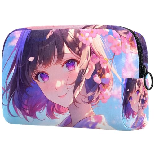 Kosmetiktasche Cherry Blossom Anime Girl Reisekosmetiktasche Makeup Organizer Case Für Frauen Kosmetiktasche Cherry Blossom Anime Girl Reisekosmetiktasche Makeup Organizer Case Für Frauen von HXYWQA