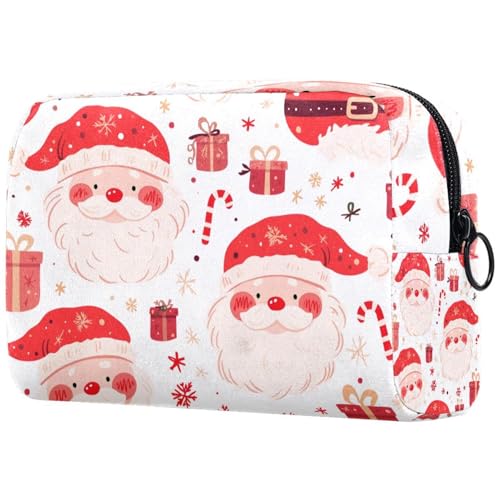 Kosmetiktasche Christmas Santa Claus Pattern Reisekosmetiktasche Makeup Organizer Case Für Frauen von HXYWQA