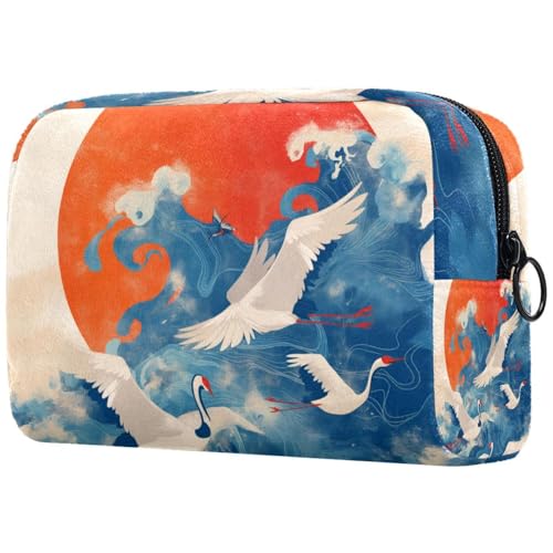 Kosmetiktasche Crane Birds Chinese Clouds Landscape Reisekosmetiktasche Makeup Organizer Case Für Frauen Kosmetiktasche Crane Birds Chinese Clouds Landscape Reisekosmetiktasche Makeup Organizer Case Für Frauen von HXYWQA