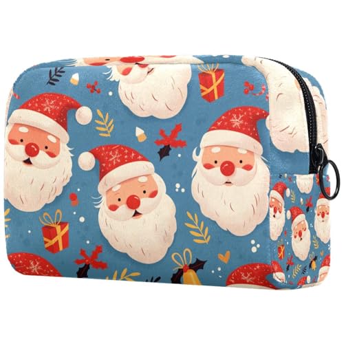 Kosmetiktasche Cute Christmas Santa Claus Pattern Reisekosmetiktasche Makeup Organizer Case Für Frauen von HXYWQA