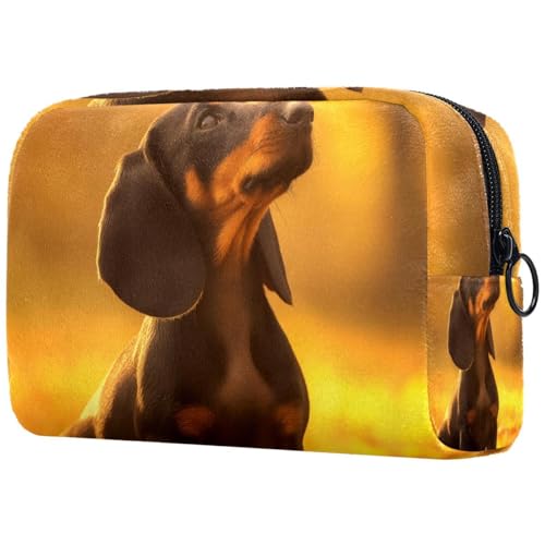 Kosmetiktasche Dachshund Dog Reisekosmetiktasche Makeup Organizer Case Für Frauen Kosmetiktasche Dachshund Dog Reisekosmetiktasche Makeup Organizer Case Für Frauen von HXYWQA